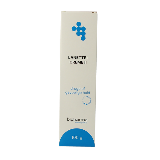 Bipharma Lanettecreme II FNA tube 100g, a body care product with white tube and label, shown against a plain background.