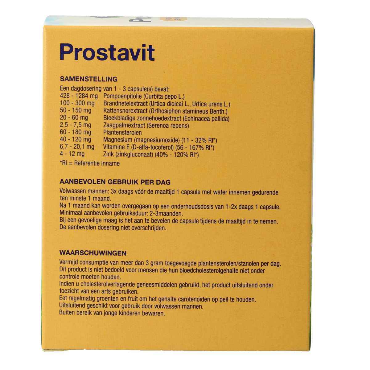 Bional Prostavit herbal supplement capsules in a bottle, natural herbal remedy for prostate health.