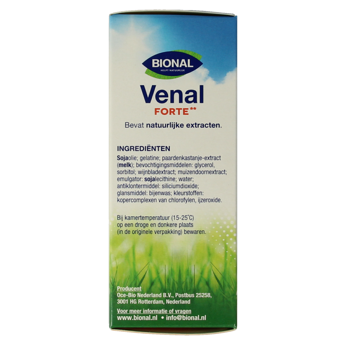 Bional Venal Forte herbal capsules in a blister pack, for supporting urinary health, from Bional brand.
