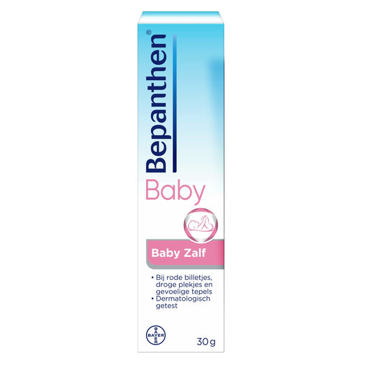 Bepanthen baby ointment in 30g tube, gentle skin care product for babies and toddlers from Bepanthen.