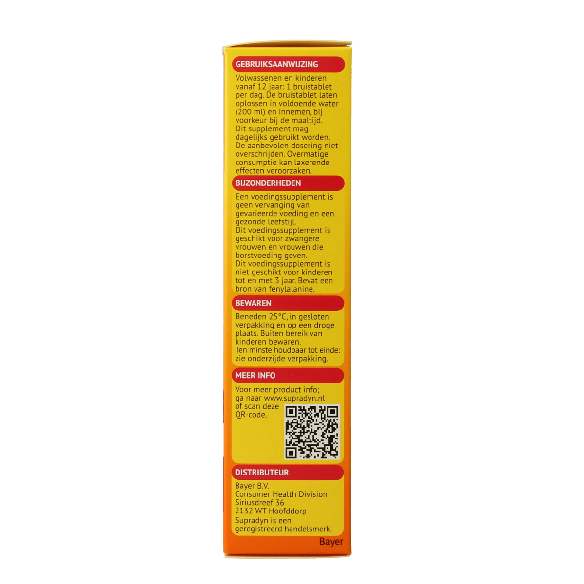 Supradyn Complex Forte multivitamin effervescent tablets in a blister pack, featuring colorful round tablets for daily nutritional support.