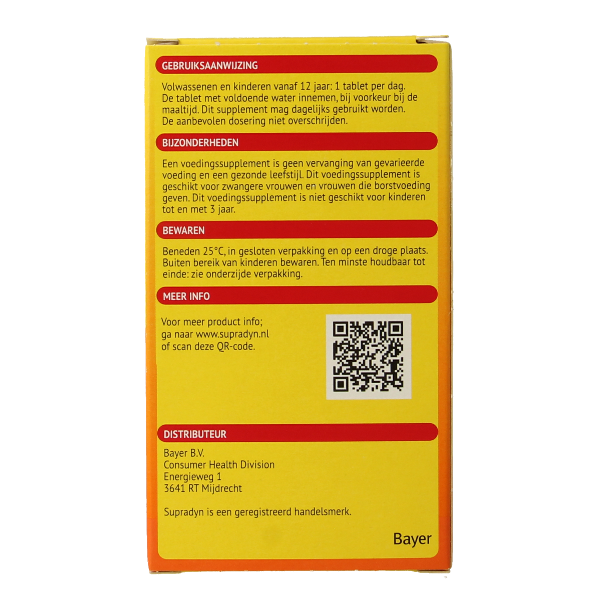 Blister of Supradyn Complex Forte multivitamin tablets, dietary supplement with various vitamins and minerals.