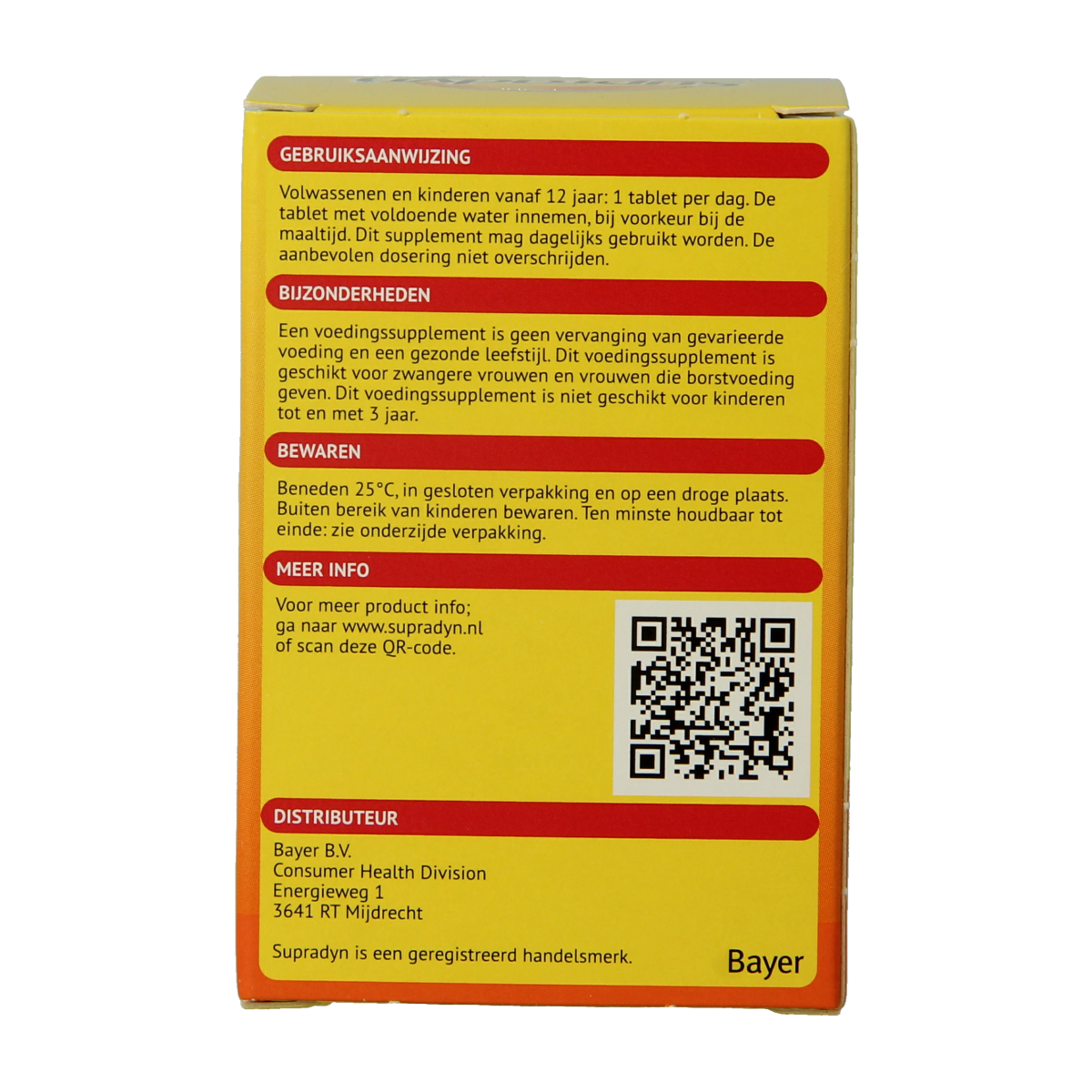 Box of Supradyn Complex Forte multivitamin tablets with 35 count, showing the Supradyn brand logo and packaging.