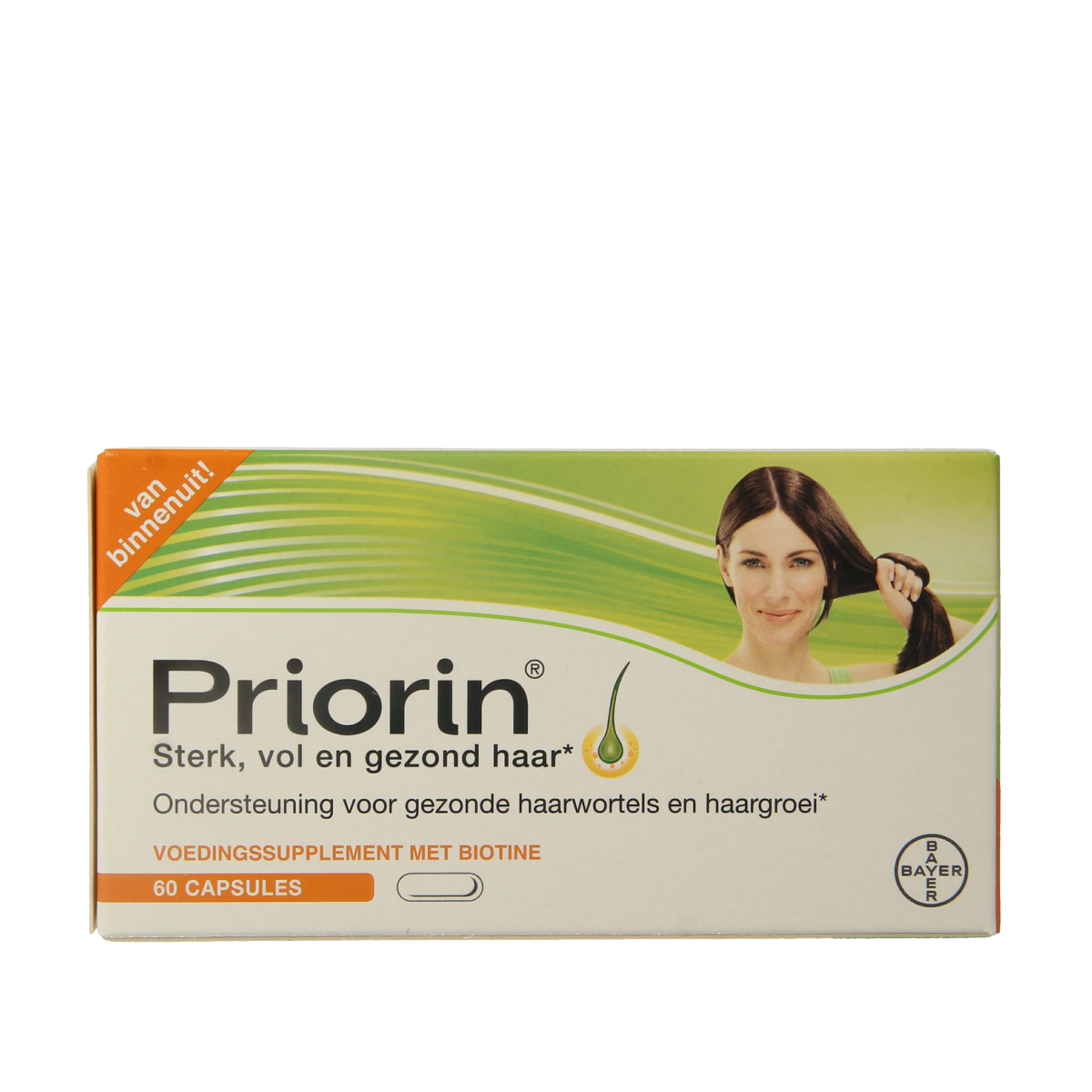 Priorin Multi Vits supplement bottle with 60 capsules, dietary supplement for hair and health support.