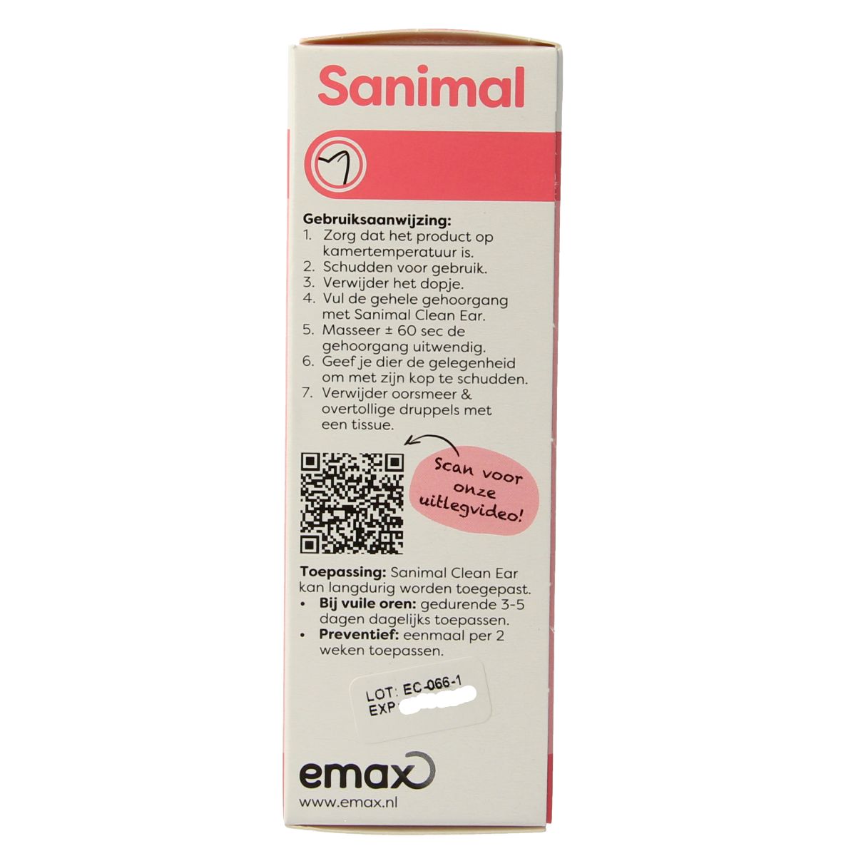 Sire Clean ear solution for pets, 60ml bottle, gentle ear cleaning product from Sire for animal ear hygiene.