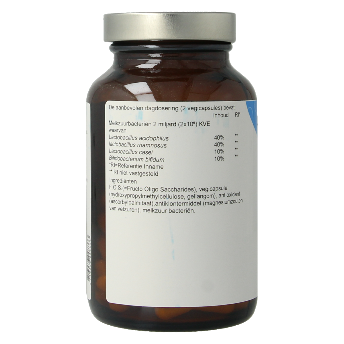 TS Choice Optiflor 60 vegetarian capsules containing micro-organisms for digestive health, green bottle with label.