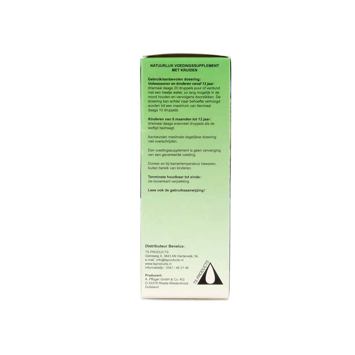 Pflüger A Bomin 50ml herbal preparation bottle with label showing herbal ingredients and brand logo.