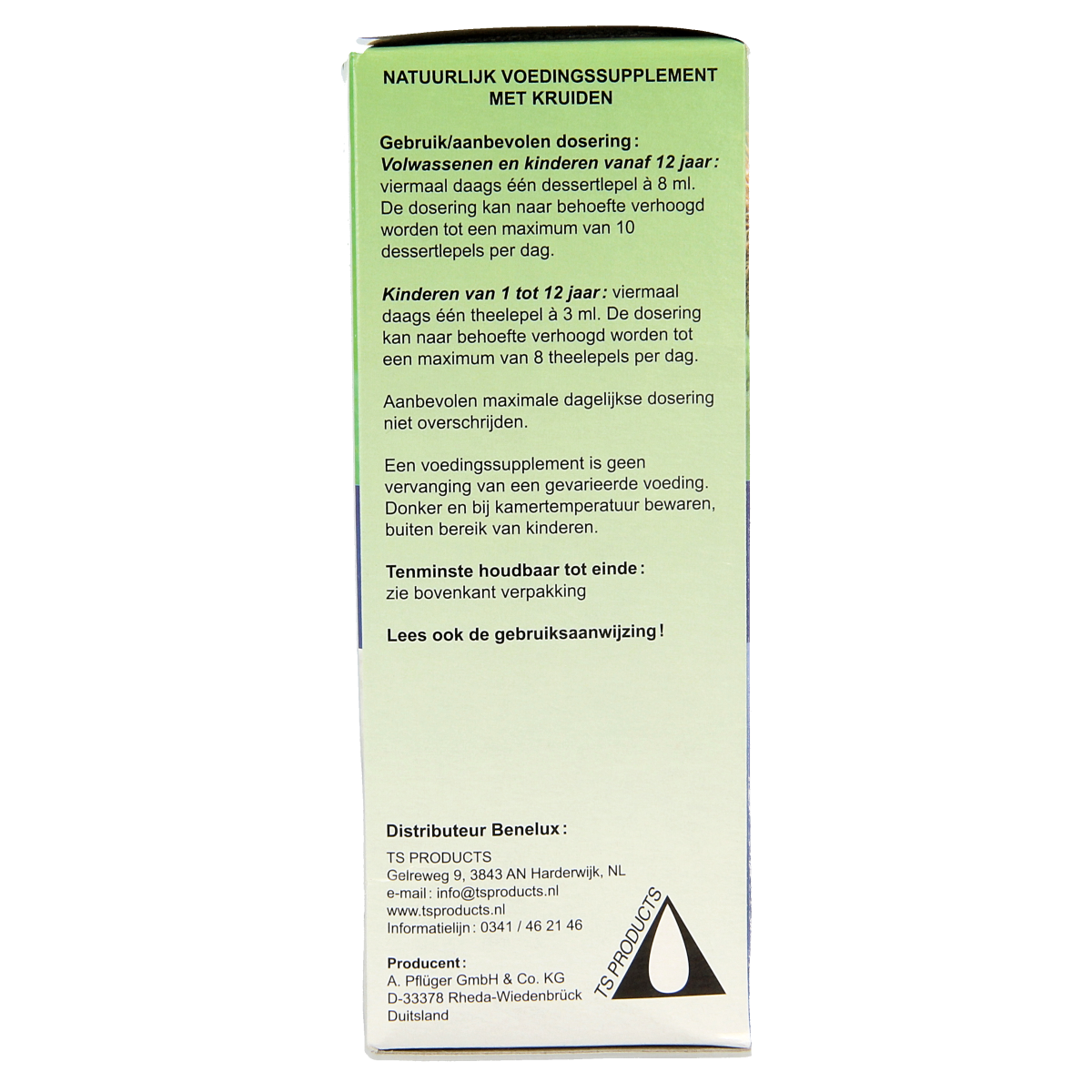 Pflüger Castanea honingcomplex herbal supplement in 100ml bottle, featuring natural ingredients and herbal preparation.