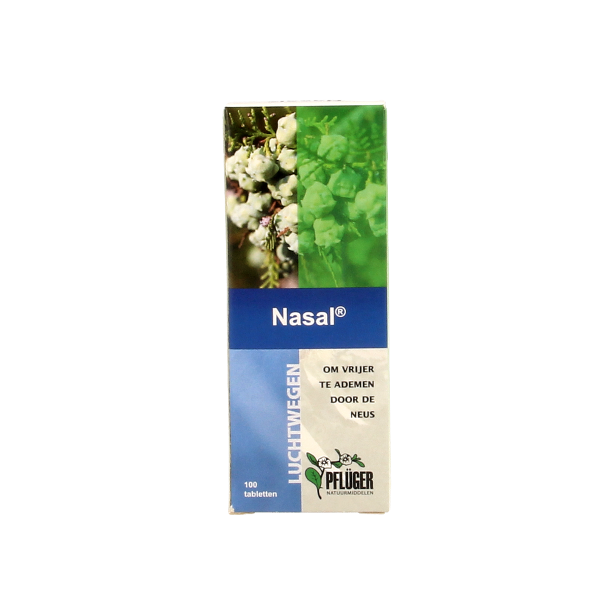 Pflüger Nasal 100.00 herbal tablets in blister pack, natural herbal remedy for nasal relief from Pflüger.