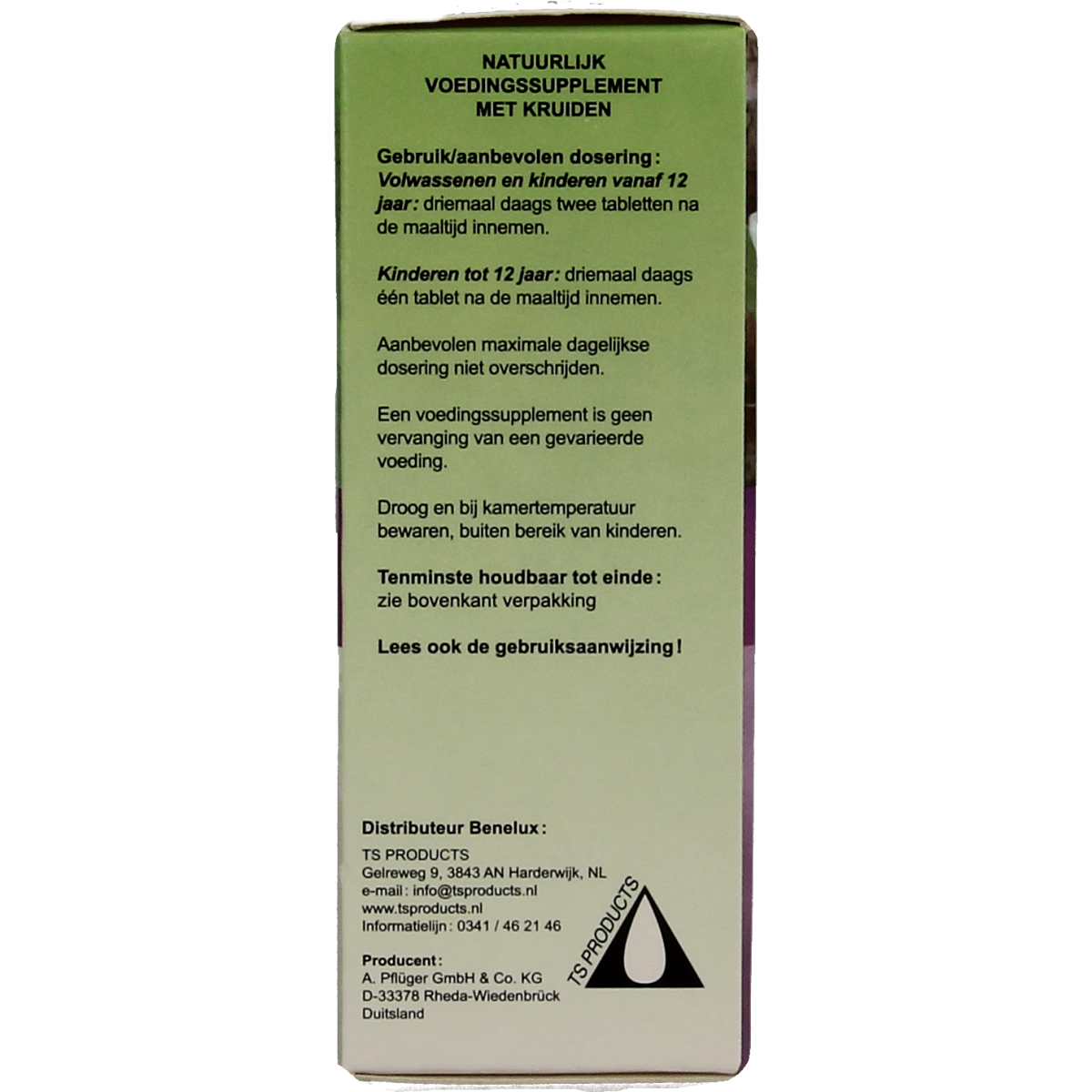 Pflüger Nervoregin 100 mg herbal tablets in a blister pack, natural herbal supplement for nervous system support.