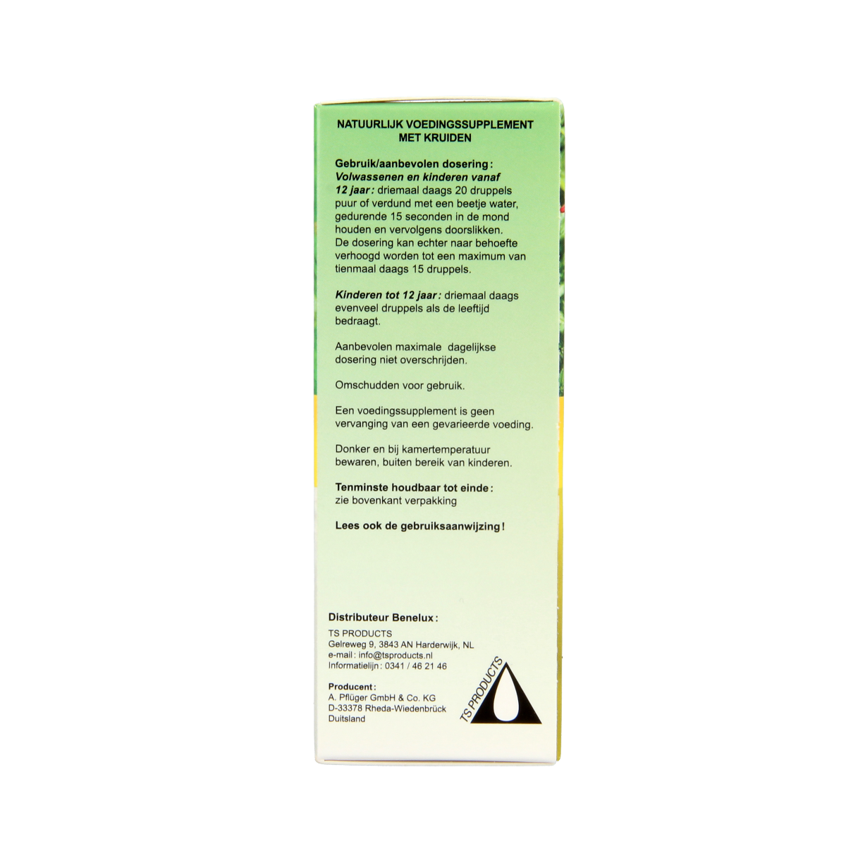 Pflüger Tumoglin herbal preparation bottle, 50ml, with label and cap, used for natural remedies and herbal treatments.