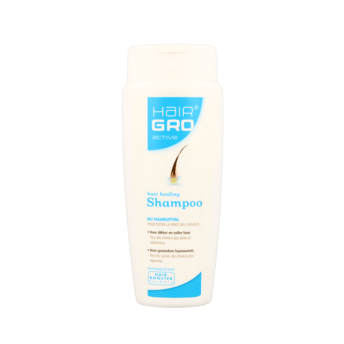 Hairgro Healing shampoo SLS-free 200ml bottle, natural hair care product with gentle cleansing for healthy hair.