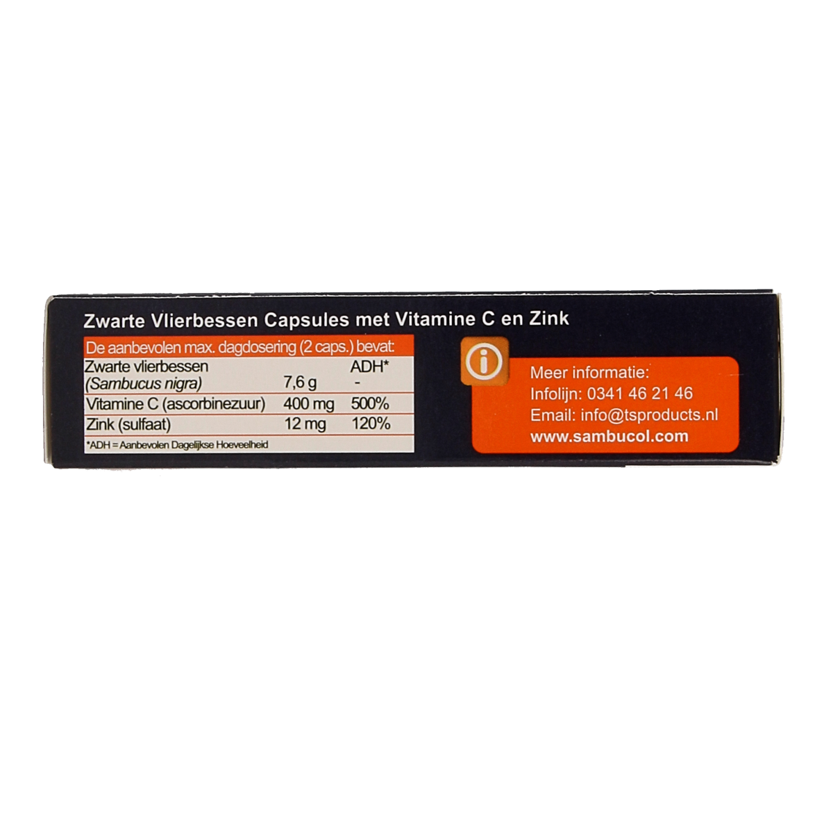 Sambucol Immuno Forte herbal supplement capsules in a bottle, natural remedy for immune support, branded Sambucol.