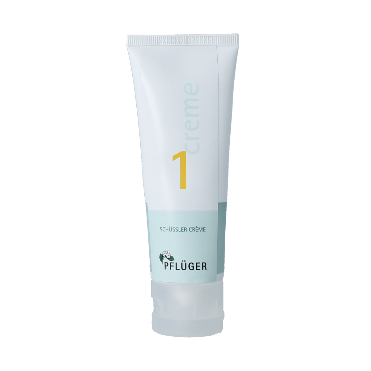 Pflüger Schussler creme Nr. 1 body care jar, 75ml with white lid and label, for skin nourishment and wellness.