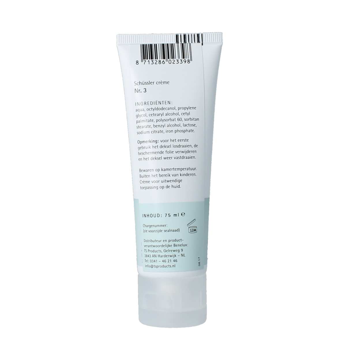 Pflüger Schussler creme nr. 3 in 75ml tube, a body care product with smooth, creamy texture and natural ingredients.
