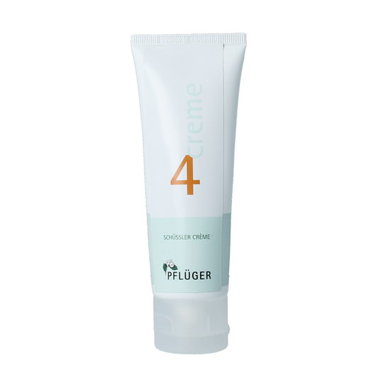 Pflüger Schussler creme nr. 4 body care cream in a 75ml jar, showing the product container and label.