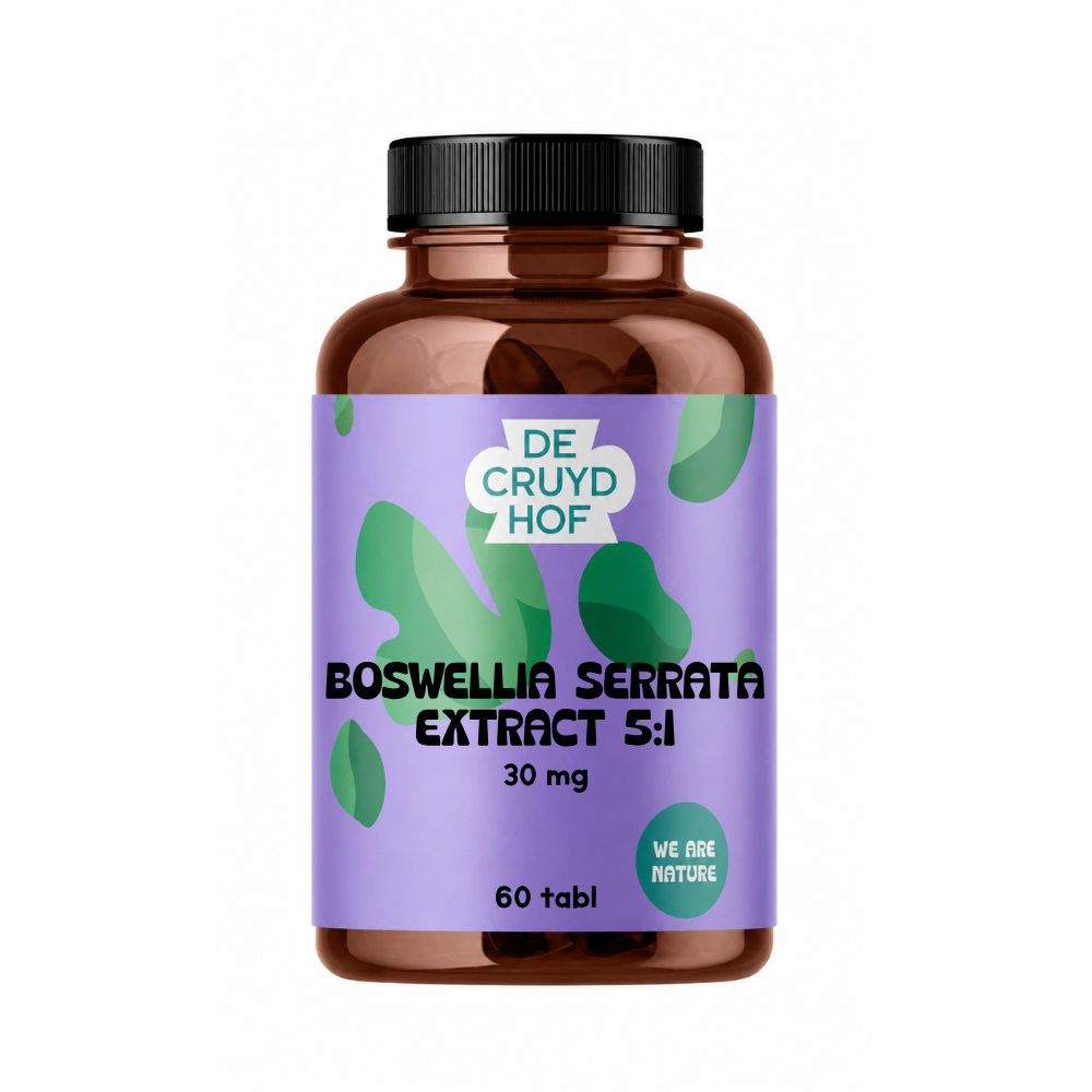 De Cruydhof Boswellia serrata extract 5:1 herbal supplement in 60 tablets, natural herbal remedy for joint support