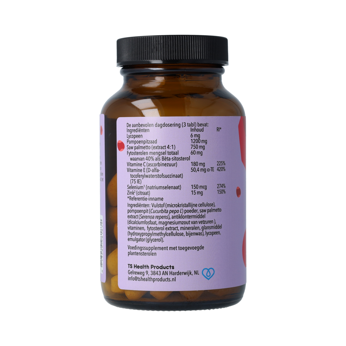 De Cruydhof Prostaat formule voedingssupplement met 60 tabletten, kruidensupplement voor prostatgezondheid.