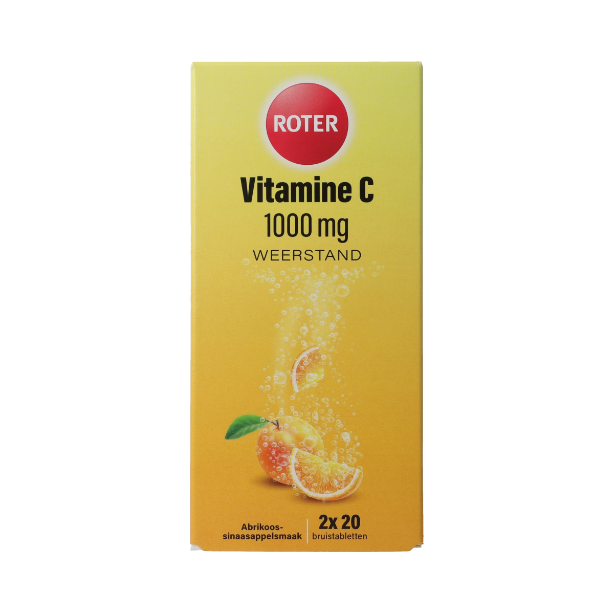 Roter Roter Bruistabletten vitamin C duopack, effervescent tablets with natural ingredients for immune support.
