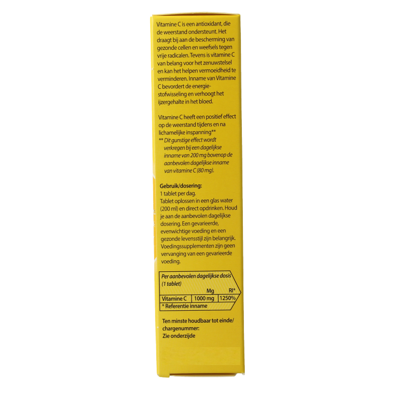Roter Vitamine C citroen bruistabletten duopack, 40 effervescent tablets for immune support, natural lemon flavor.