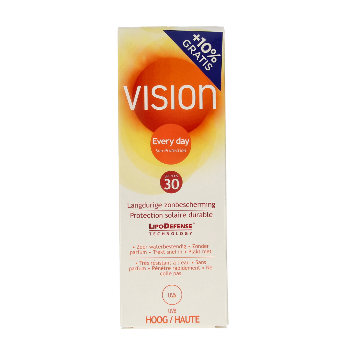Vision High SPF30 sunscreen lotion in 90ml bottle, sun protection product from the Vision Zonnen collection.