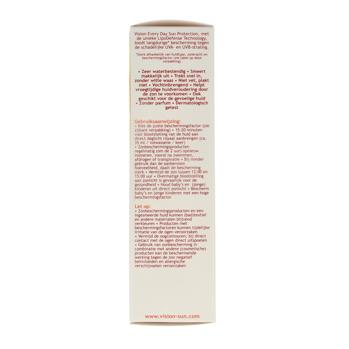 Vision High SPF30 sunscreen lotion, 90ml bottle, for effective sun protection and skin care.