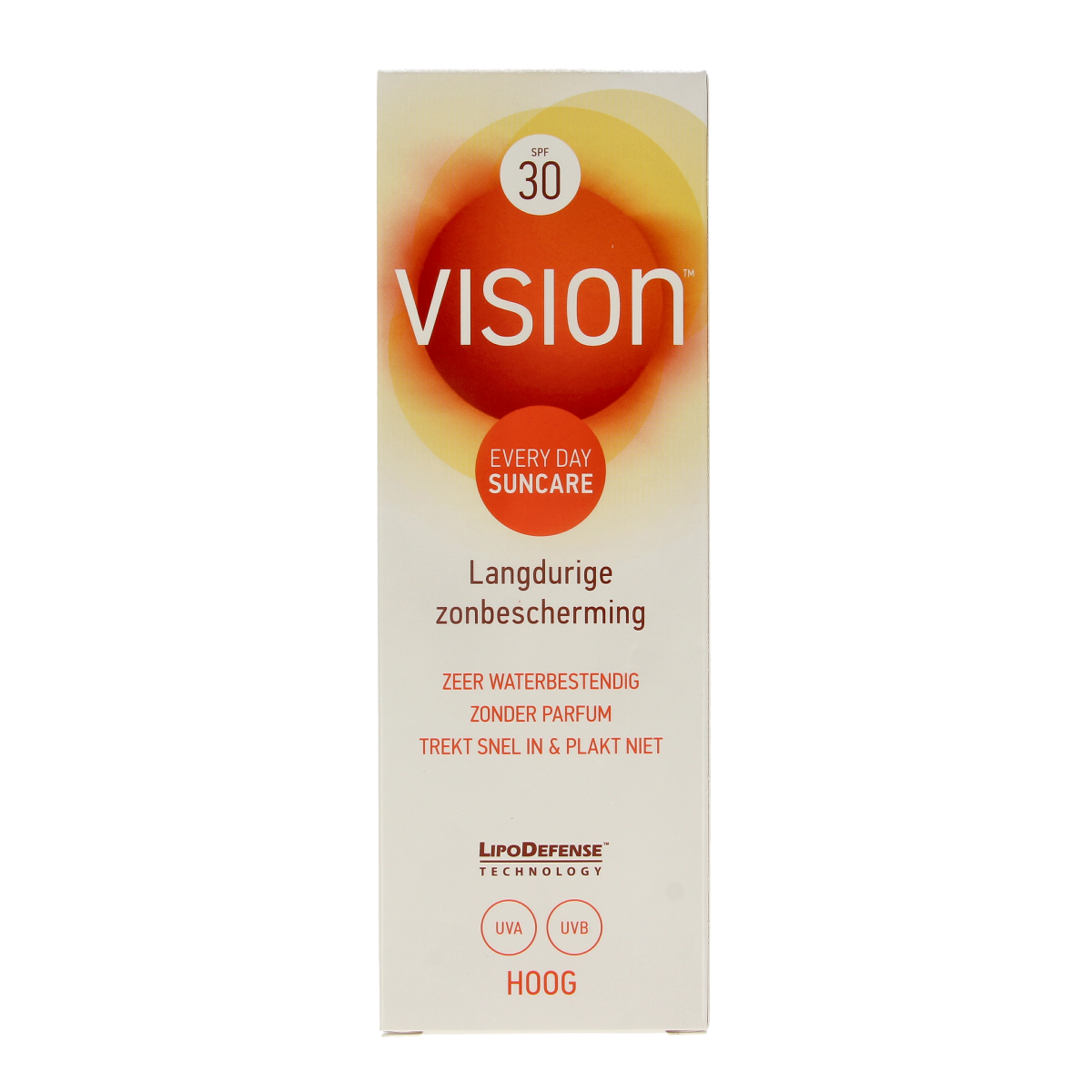 Vision High SPF30 sunscreen lotion in 180ml bottle, ideal for sun protection with broad-spectrum SPF.