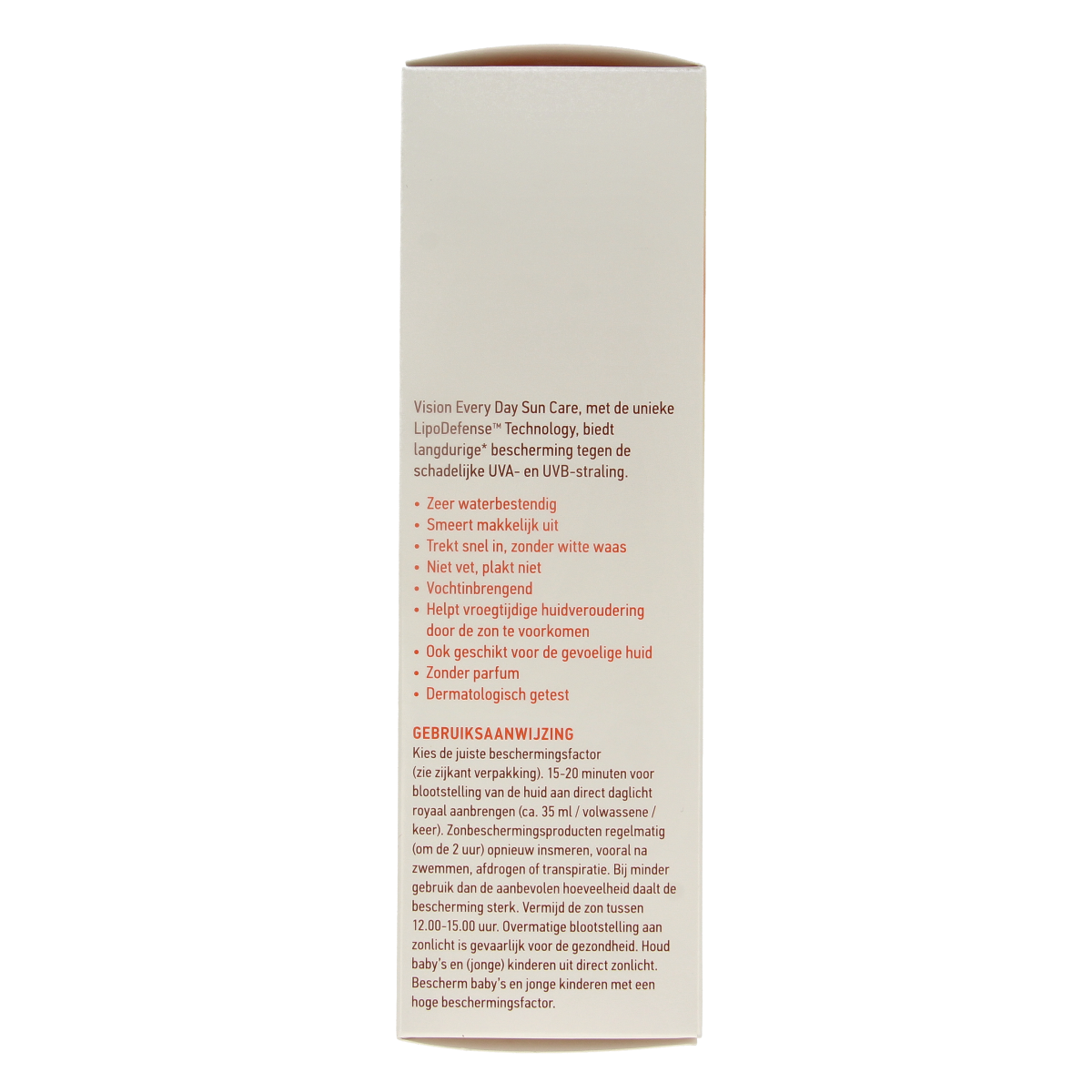 Vision High SPF30 sun lotion bottle, 180ml, with protective sunscreen for outdoor use.