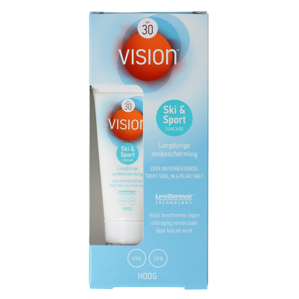 Vision Sport SPF30 suntan lotion in a 20ml bottle, designed for outdoor sun protection with lightweight, hydrating formula.