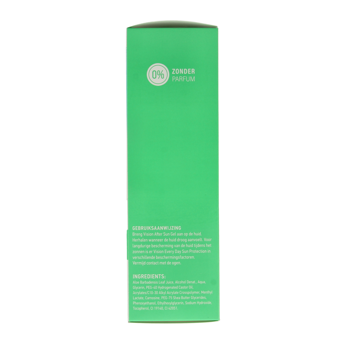 Vision Aftersun aloe vera gel in 180ml tube, soothing sunburn relief with natural aloe vera for healthy skin.