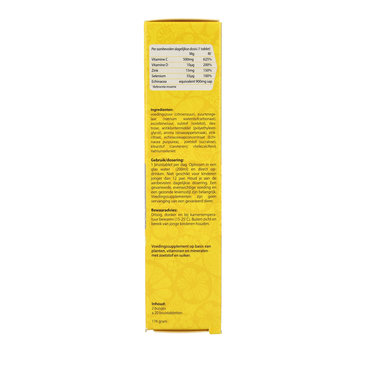 Roter Bruistabletten immuun multivitamine, 2x20 stuks, vitamin- og mineralbrus for styrket immunforsvar.