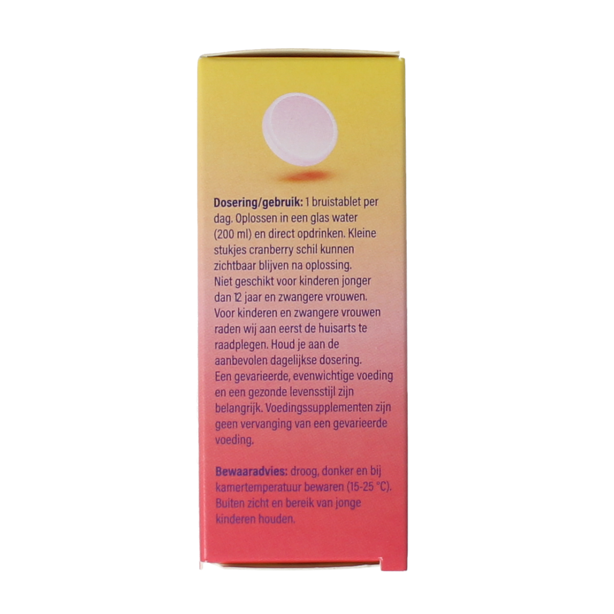 Roter Cranberry Vitamin C and Echinacea duo-pack of 20 bruistabletten, herbal supplement in colorful effervescent tablet form.