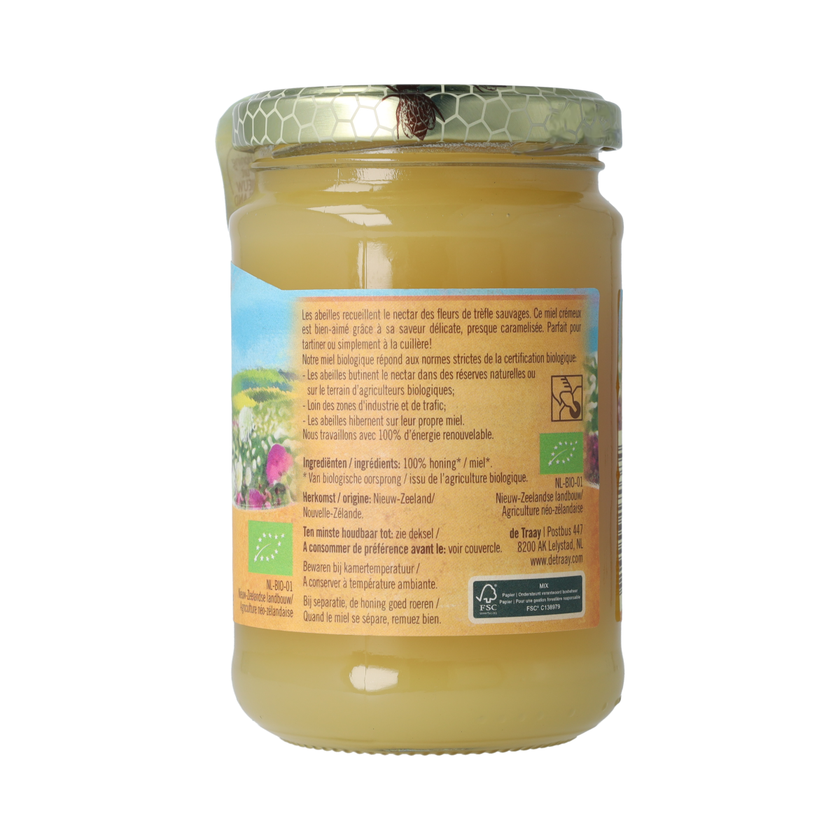 de Traay Klaver- met bloemenhoning bio 350.00 Gram