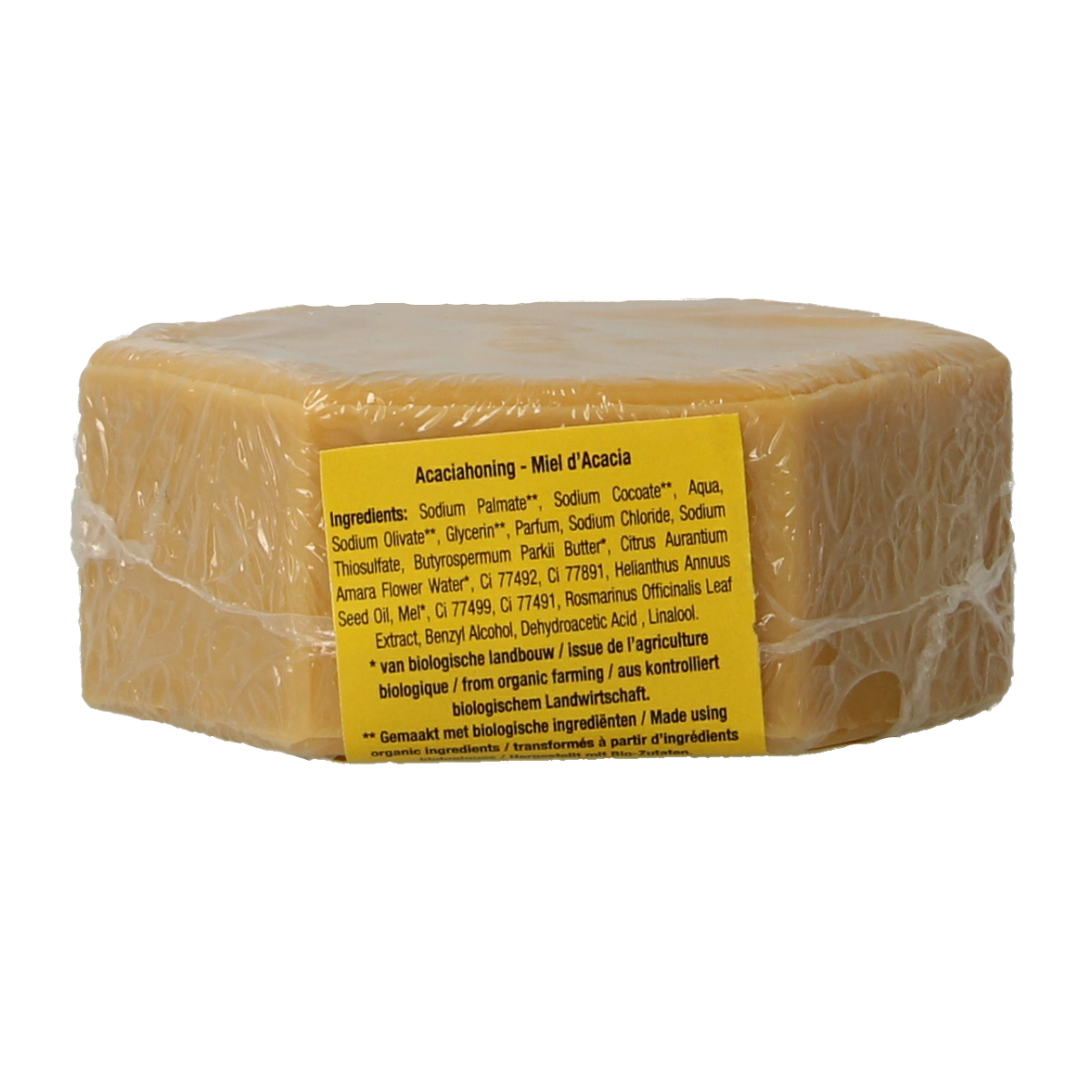 de Traay acacia and orange blossom soap bar, 100g, natural soap with floral scent in a rectangular shape