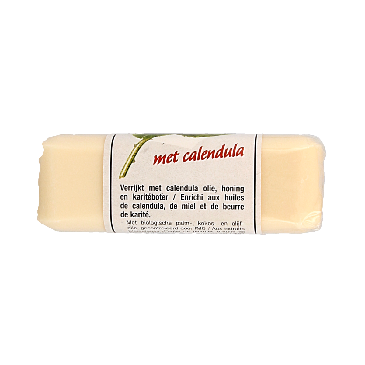 de Traay Zeep with rose and calendula, 250g, showing a bar of soap with floral ingredients and natural scent.