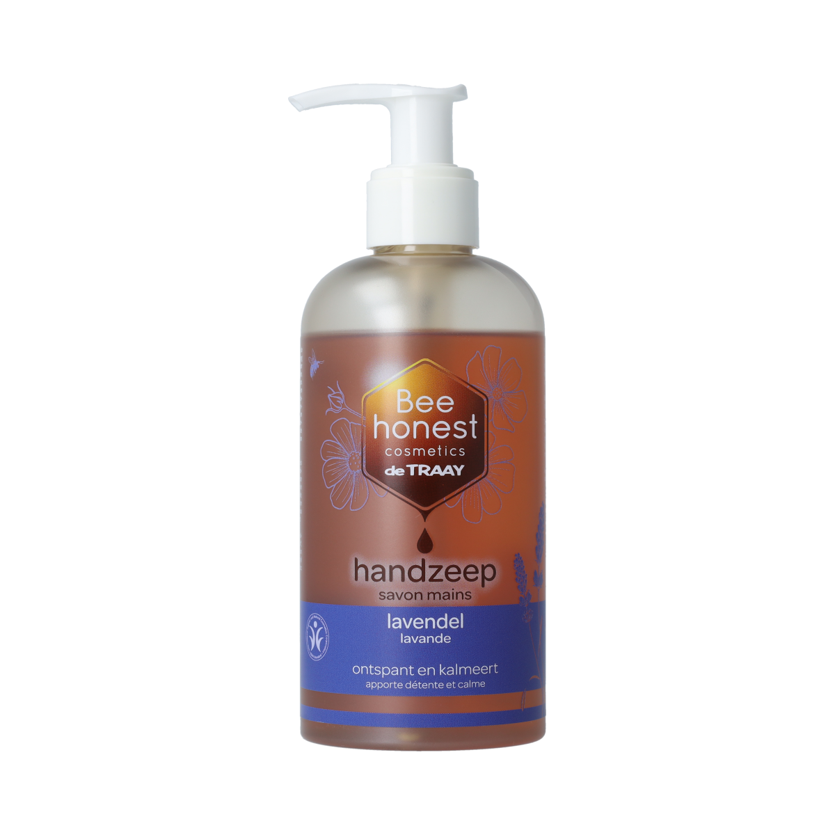 Traay Bee Honest lavender hand soap in 250ml bottle, hand skincare product with lavender scent and gentle cleansing properties.