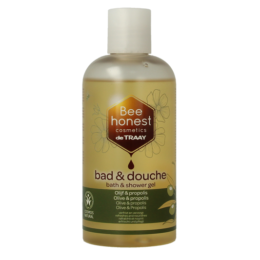 Traay Bee Honest olive-based douche with propolis in a 250ml bottle, designed for feminine hygiene and freshness.