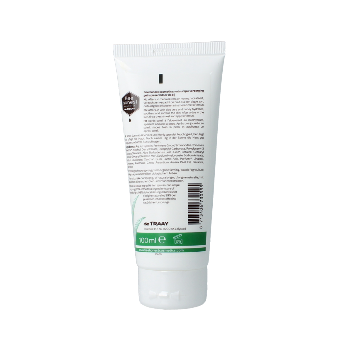 Traay Bee Honest Aftersun lotion with aloe vera and honey, 100ml, soothing sun care product for skin relief