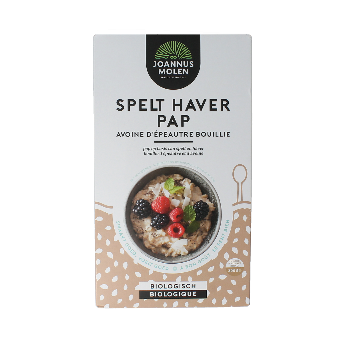 Joannusmolen Spelt haver pap bio 300.00 Gram