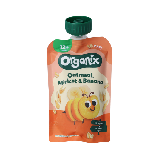 Organix Knijpfruit havermout, abrikoos, banaan 12M+ bio 100.00 Gram