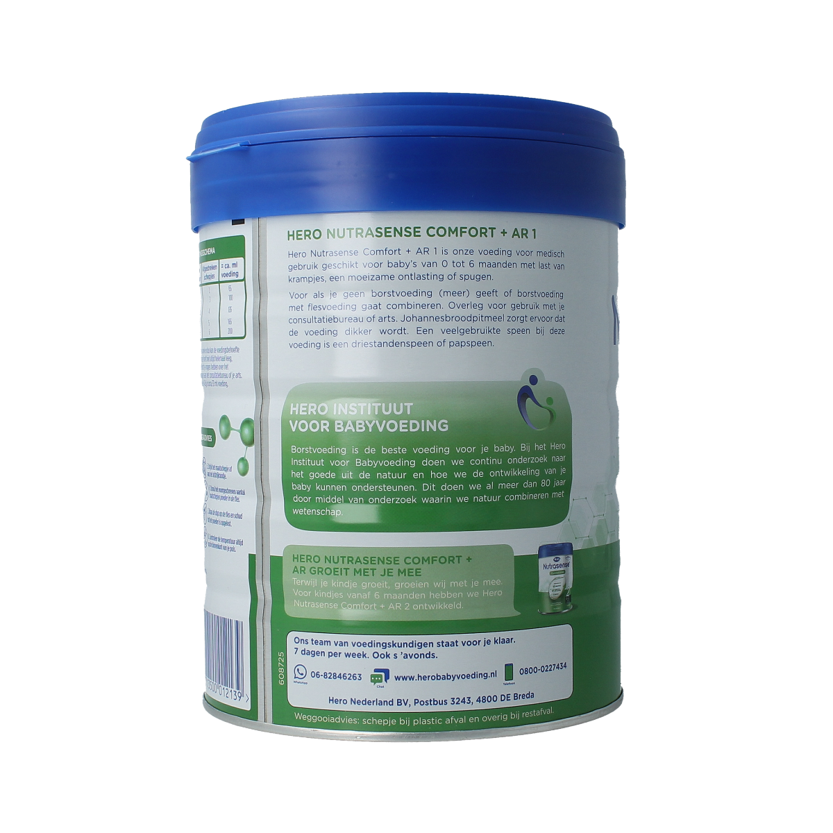 Hero Nutrasense Comfort+ AR baby and toddler formula in 700g packaging, suitable for infants 0-6 months, with calm digestion.