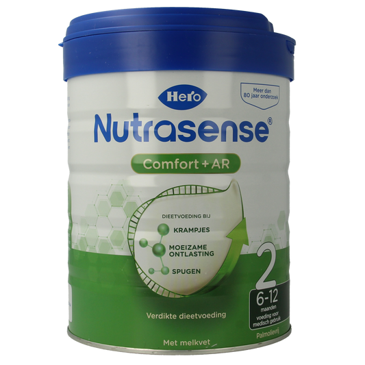 Hero Nutrasense Comfort+ AR opvolgmelk 2 baby formula in 700g container, designed for infants 6 months and older.