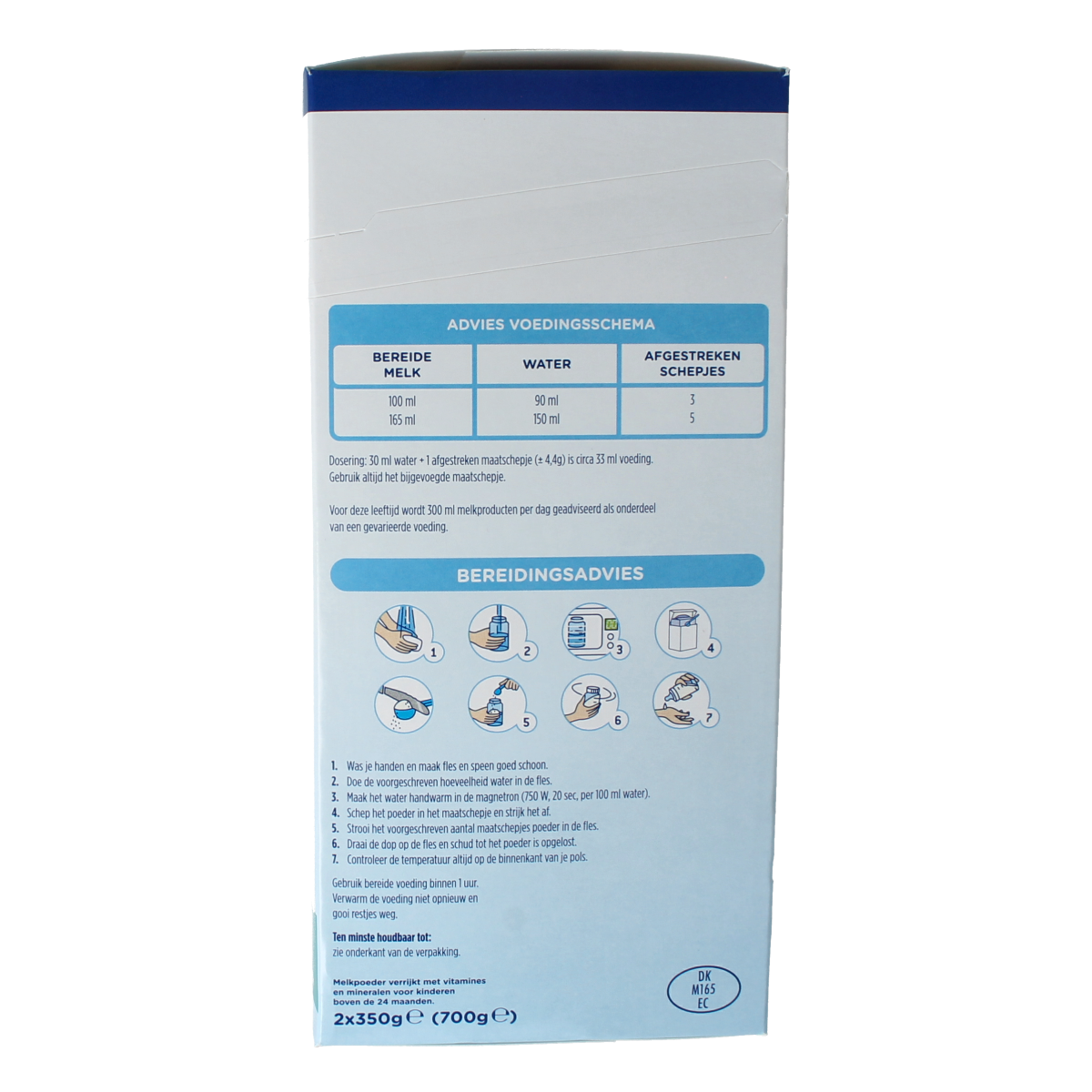 Hero Nutrasense Peutermelk 4 baby and toddler formula, 700g, shown in a close-up image of the milk powder packaging.