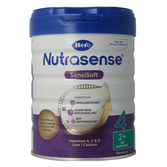 Hero Nutrasense Peutermelk 4 baby and toddler formula in a 700g container, designed for infant and toddler nutrition.