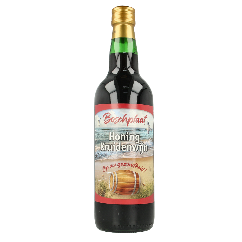 Terschellinger Cranberry honingwijn bottle, 750ml, in a clear glass with cranberry flavor and golden hue, for drinks and sappen.