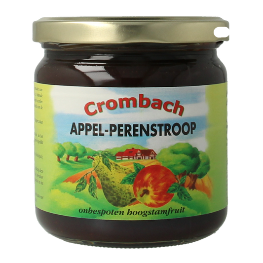 Crombach Appel Perenstroop spread on bread, 450g jar, natural fruit syrup, ideal for breakfast or snacks