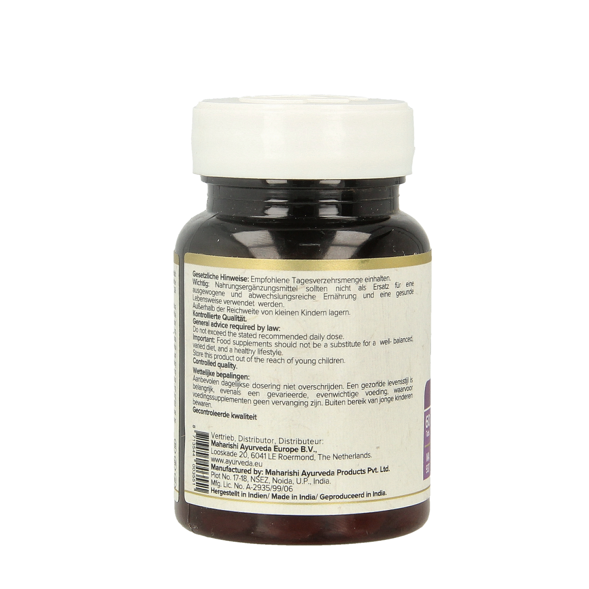 Maharishi Ayurv Livomap herbal supplement tablets, natural kruidenpreparaten, in a bottle with 60 tablets.