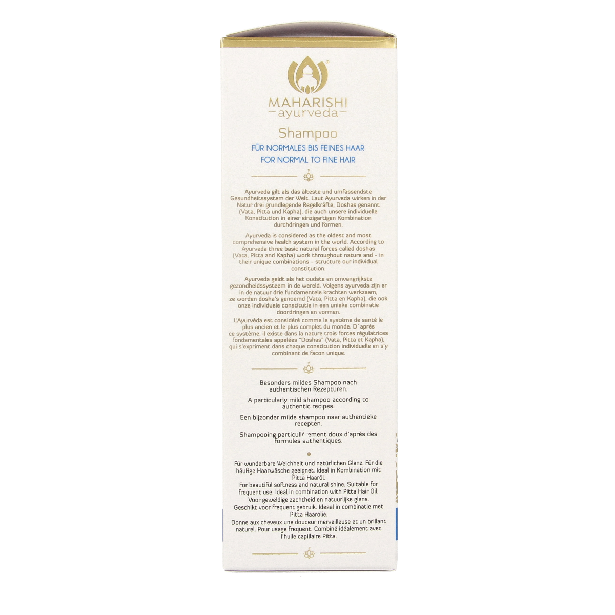 Maharishi Ayurv Pitta shampoo bottle, 200ml, natural herbal hair care product for balancing scalp from Maharishi Ayurv.