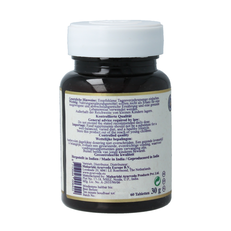 Maharishi Ayurv MA 332 herbal supplement tablets in a bottle, natural plant-based kruidenpreparaten by Maharishi Ayurv