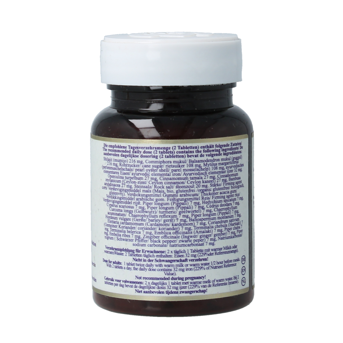 Maharishi Ayurv MA 347 herbal supplement tablets in a bottle, part of Maharishi Ayurv Kruidenpreparaten collection.